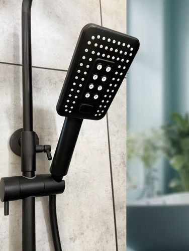 Душевая стойка AltroBagno Lamberto AltroBagnoLamberto030103MB настенная цвет черный - фото 4