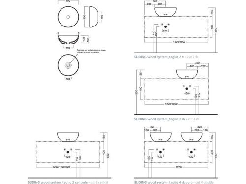 Раковина из сантехнического фаянса Hatria HAPPY HOUR Y1VF01 40х40 накладная цвет белый - фото 3
