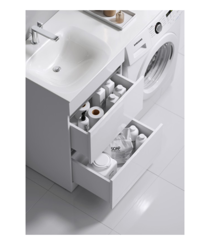 Тумба под раковину Aqwella Y FOR01052 50х50 напольная цвет белый - фото 4