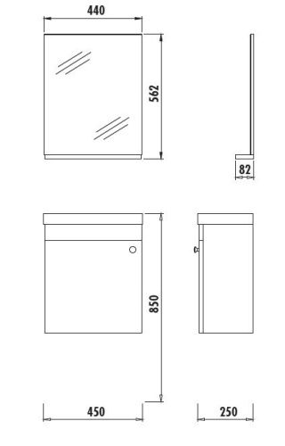 Тумба с раковиной Creavit Elmaz EM0045.01 50х30 - фото 2