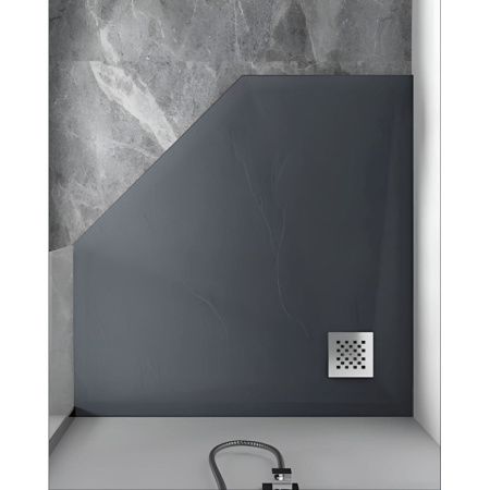Душевой поддон из искусственного камня RGW Stone Tray 14155099-02-11 90х90 серый без ножек