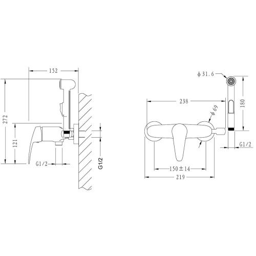 Гигиенический душ со смесителем LeMark Linara LM0418C хром - фото 2