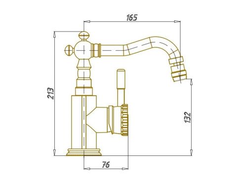 Смеситель Bronze de Luxe WINDSOR 21688 на биде бронза - фото 3