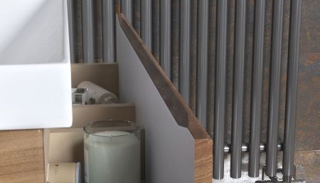 Тумба под раковину Velvex Mondi 308 акация темная 80х40 подвесная цвет коричневый