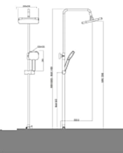 Душевая стойка OneLife P01-912cr настенная цвет хром - фото 5
