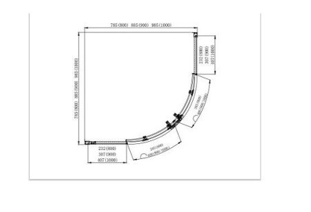 Душевой уголок Aquatek АРИЯ AQ ARI RO 09020BL 90х90 стекло прозрачное профиль черный без поддона