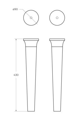 Комплект ножек Cezares IDRA 40443