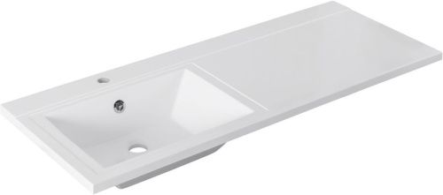 Раковина из искусственного камня Aquanet Персона 00169618 120х50 подвесная цвет белый 1 отверстие под смеситель - фото 2