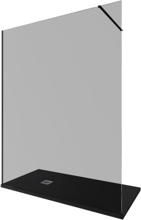 Душевая перегородка Allen Brau Infinity 3.21034.BBA.T 160х200 стекло тонированное профиль черный