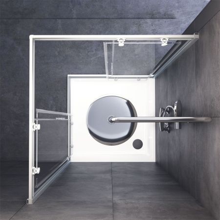 Душевой уголок Am.Pm Gem W90G-403-090MT 90х90 стекло прозрачное профиль хром без поддона