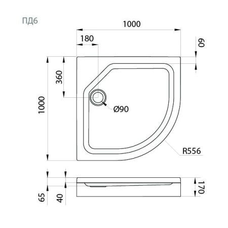 Душевой поддон акриловый Тритон Щ0000014391 100х100 белый с каркасом