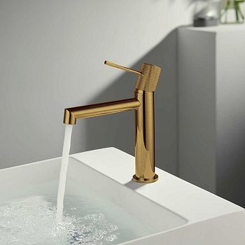 Смеситель Vincea Desire VBF-1D1BG на раковину золото