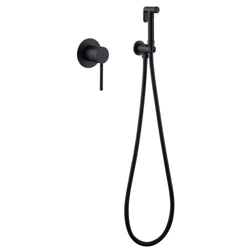 Гигиенический душ со смесителем Abber Emotion AF8825B черный - фото 2