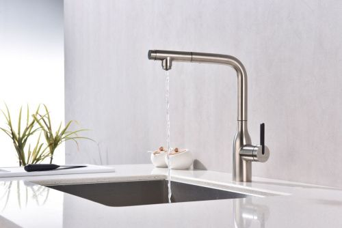 Смеситель для кухни Paulmark VIPER Vi213105-BS на мойку никель - фото 2