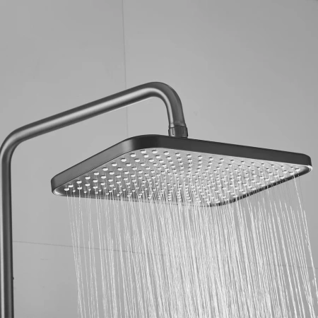 Душевая стойка Shevanik S6836T настенная цвет оружейная сталь