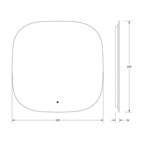 Зеркало с подсветкой Defesto OPTI DF 2849R 60х60 подвесное - фото 2