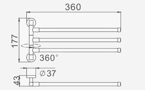 Полотенцедержатель D-Lin D254111 - фото 2