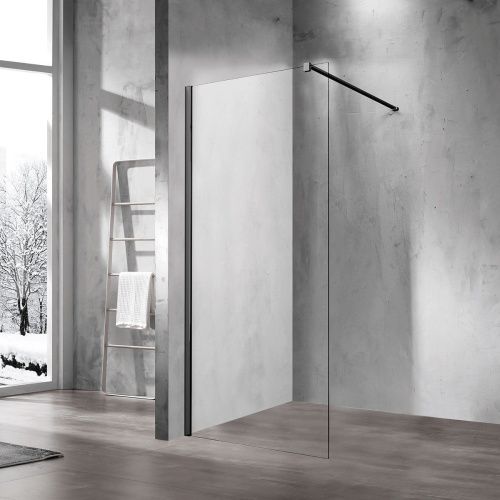 Душевая перегородка Vincea Walk in VSW-1H110CLB 110х200 стекло прозрачное профиль черный