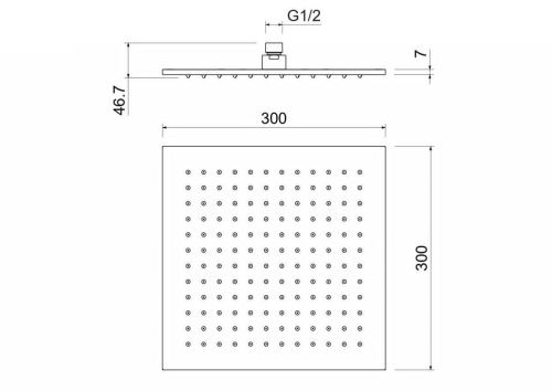 Верхний душ Aquatek AQ2078CR 30х30 хром - фото 4