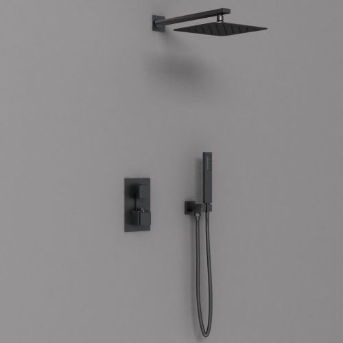 Душевая система Vincea VSFW-102TMB встраиваемая в стену цвет черный с термостатом - фото 2