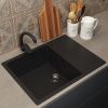 Кухонная мойка Uperwood ECON UPD-202 4010202107 65х50 цвет черный поверхность матовая