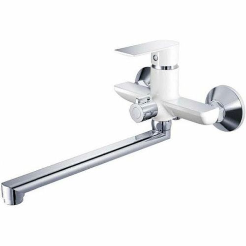 Смеситель для ванны и душа Haiba HB505-8 HB22505-8 настенный белый/хром