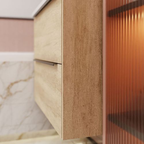 Тумба с раковиной La Fenice TESORO NFNC-01-TES-DNN-100-2-3-100 100х50 подвесная цвет коричневый - фото 5