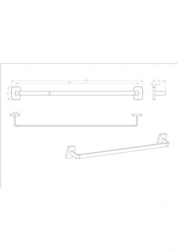 Полотенцедержатель CeramaLux Cube 12608 - фото 2