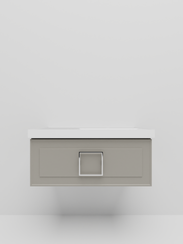 Тумба с раковиной La Fenice CUBO NFNC-01-CUB-C-90-1-90R 90х50 подвесная цвет бежевый - фото 4