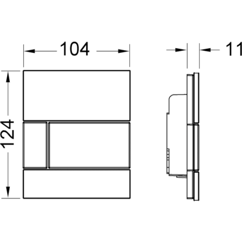 Клавиша смыва механическая Tece TECEsquare 9242804 цвет зеленый/нержавеющая сталь - фото 2
