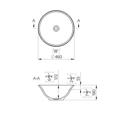 Раковина из искусственного камня TW collection TWCL2103BL 50 см накладная цвет белый без отверстий под смеситель - фото 2