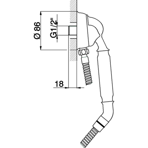 Душевой гарнитур Cisal Arcana Toscana TS00303021 Акция настенный хром - фото 2