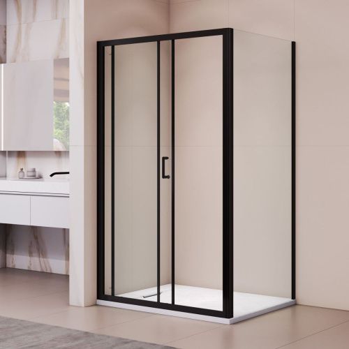 Душевой уголок RGW Passage 410874148-14 140х80 стекло прозрачное профиль черный без поддона - фото 2