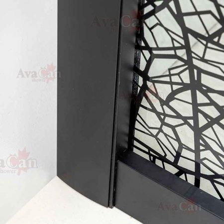 Душевой уголок AvaCan HB80 80х80 стекло тонированное профиль черный без поддона