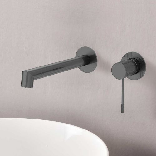 Смеситель для раковины Vincea Desire VBFW-1D1GM встраиваемый в стену вороненая сталь