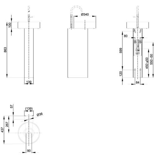Раковина из нержавеющей стали Bette Suno A250-000 VK2 30 см напольная цвет белый 1 отверстие под смеситель - фото 2