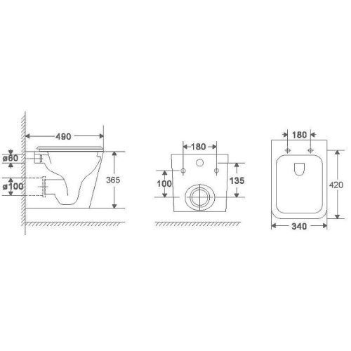 Унитаз подвесной WeltWasser 10000011695 черный с сиденьем микролифт безободковый смыв торнадо - фото 2