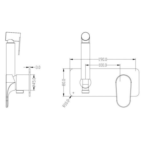 Гигиенический душ со смесителем Boheme Spectre 457-CR хром - фото 2