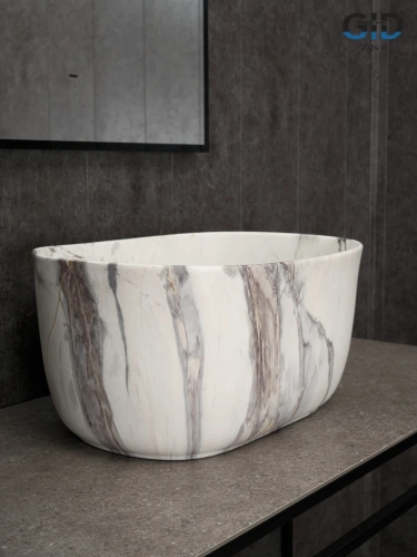 Раковина керамическая Gid Creativo 54481 50х30 накладная цвет многоцветный без отверстий под смеситель - фото 3