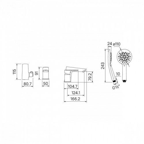 Смеситель для ванны IDDIS Cloud CLOSB30i07 на борт ванны белый - фото 3