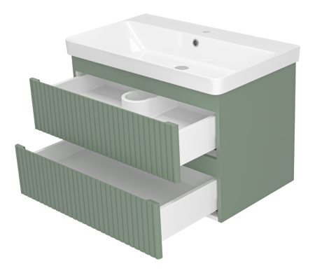 Тумба под раковину Brevita Victory VIC-09080-0802Я 80х50 подвесная цвет зеленый
