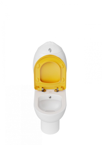 Чаша унитаза напольная Creavit DUCKY DC360-00CB00E-0000 цвет белый без бачка без сиденья душевой смыв - фото 3