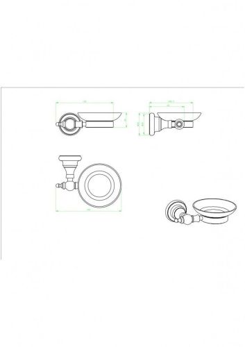 Мыльница CeramaLux Elegance 95804 - фото 2