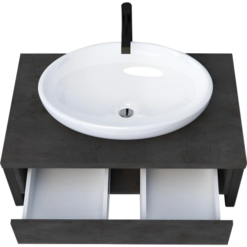 Тумба под раковину 1MarKa Grunge Loft У85848 80х50 подвесная цвет серый - фото 4