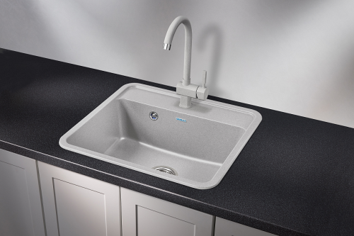 Кухонная мойка Granula Стандарт 5601, БАЗАЛЬТ 55х50 цвет серый поверхность матовая - фото 2