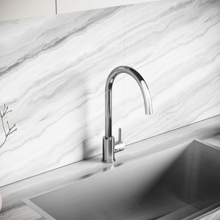 Смеситель для кухни Sancos Stainless SC12001SS на мойку нержавеющая сталь