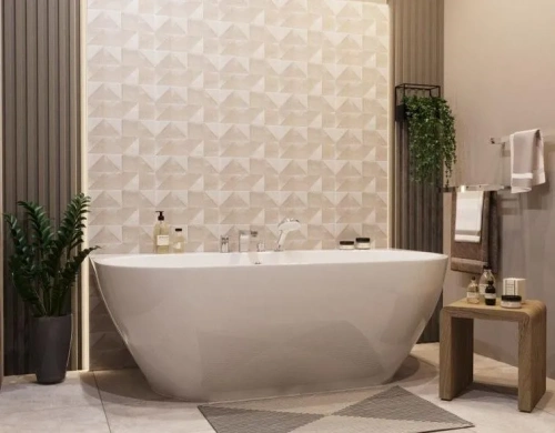 Ванна из литьевго мрамора Taliente Nemi a parete Matt NE17085Matt a parete 170х85 пристенная овальная без ножек и каркаса - фото 3