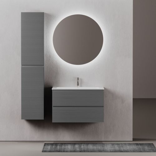 Тумба под раковину Sancos FOLK FL80GS 80х40 подвесная цвет серый - фото 2