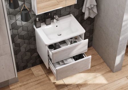 Тумба под раковину Roca Ronda ZRU9303002 60х40 подвесная цвет серый/белый