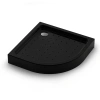 Душевой поддон акриловый Veconi Tezeo acrylic TZ51B-80-C5 80х80 черный с ножками и каркасом
